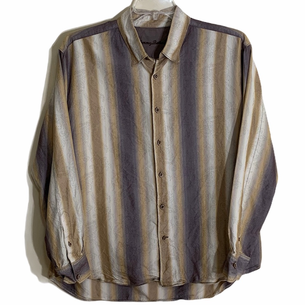Tommy Bahama| Long Sleeve Silk Striped/Paisley| L